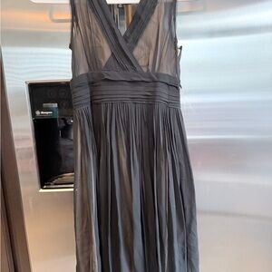 Banana Republic Black One-Shoulder Pleated Evening Dress